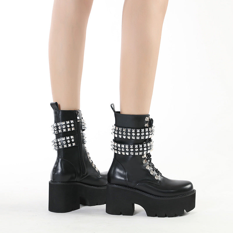 Ravishing Rivet Mid-calf Fashion Boots