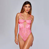 Gia Mesh Embroidery Bodysuit Lingerie