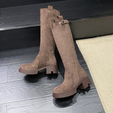 Flirty Suede Stomp Boots