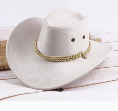 Faux Leather Velvet Western Adventure Cowboy Hat