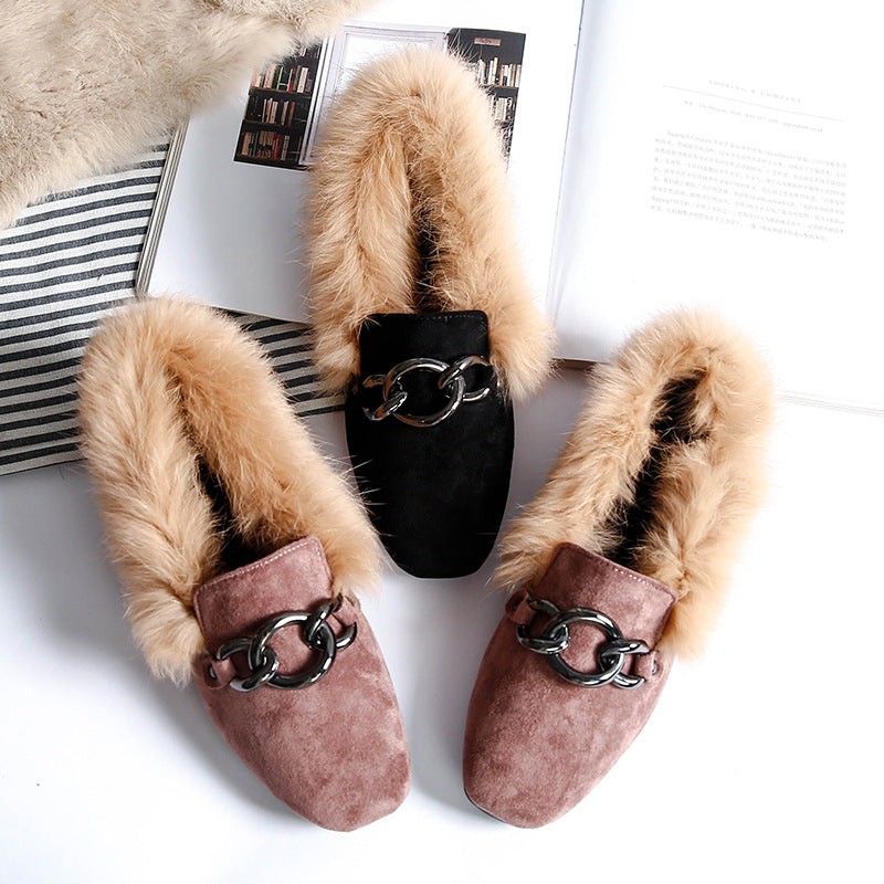 Fuzzy Bunny Flats Shoes