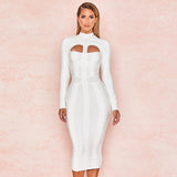 Rowan Long Sleeved Bandage Midi Dress