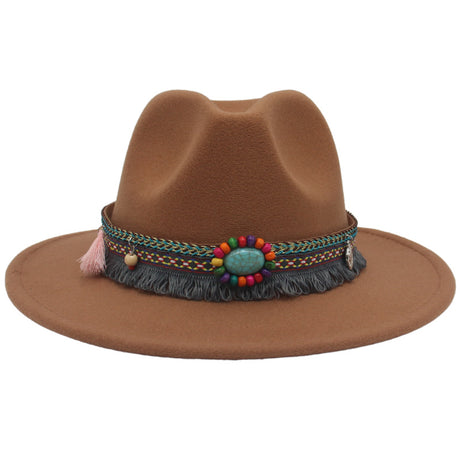 Gemstone Embellished Ethnic Cowboy Hat