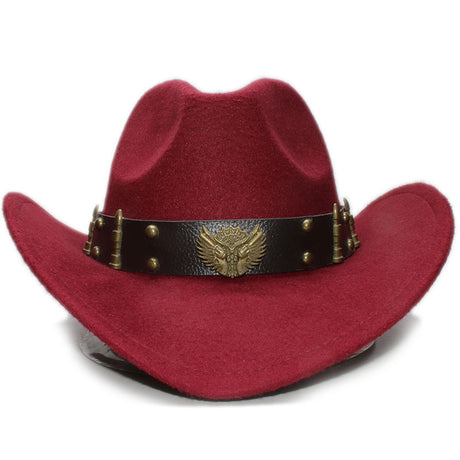 Winter Wool Crepe Weave Cowboy Hat