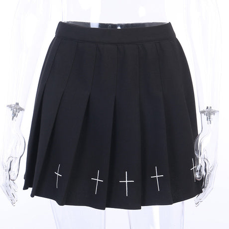 Dark Pleated Hemp Skirt