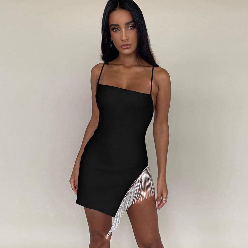 Jade Diamond Backless Mini Dress