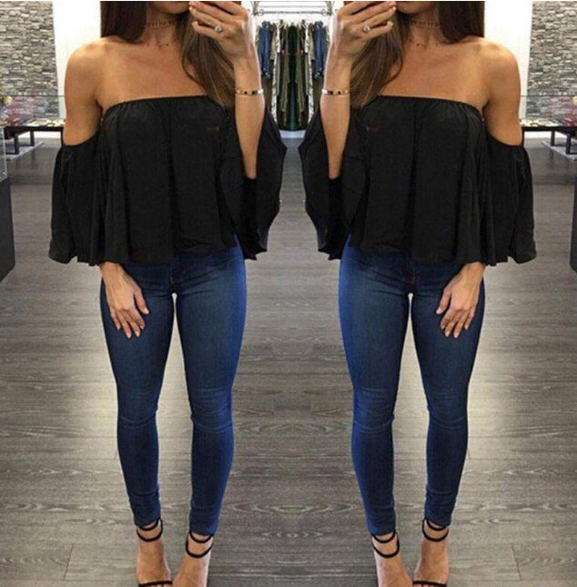 Mia Off Shoulder Bell Sleeve Top