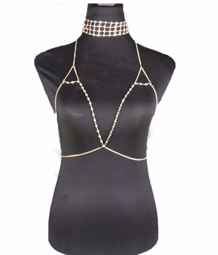 Seductive Alloy Necklace Set - Body Jewelry