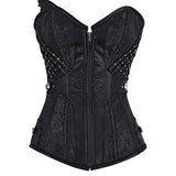 Harper Leather Satin Corset Top