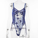 Autumn Lace Embroidery Shaping Bodysuit Lingerie