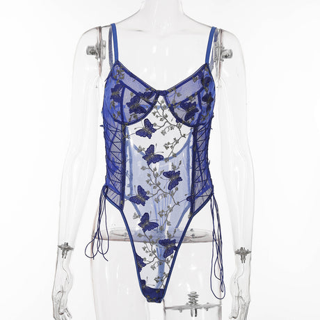 Autumn Lace Embroidery Shaping Bodysuit Lingerie