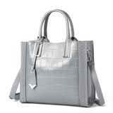 Crocodile Chic Woven Leather Handbag