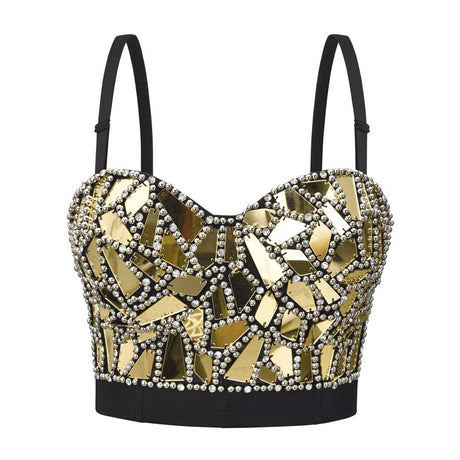 Plexi-Stud Corset Bra