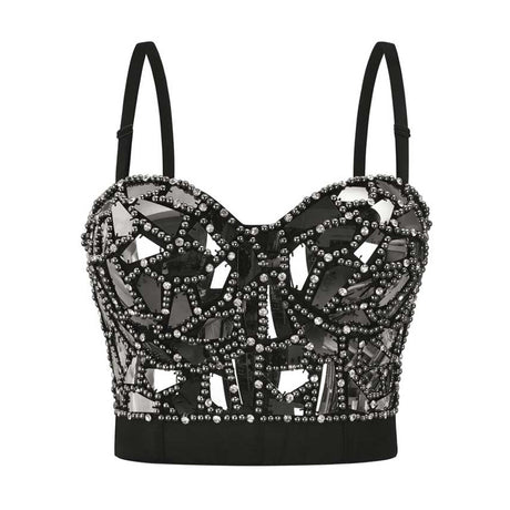 Plexi-Stud Corset Bra