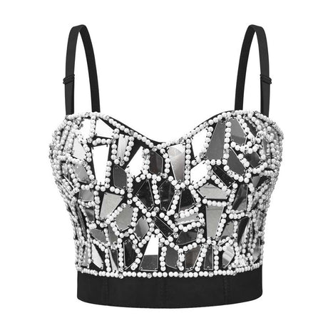 Plexi-Stud Corset Bra