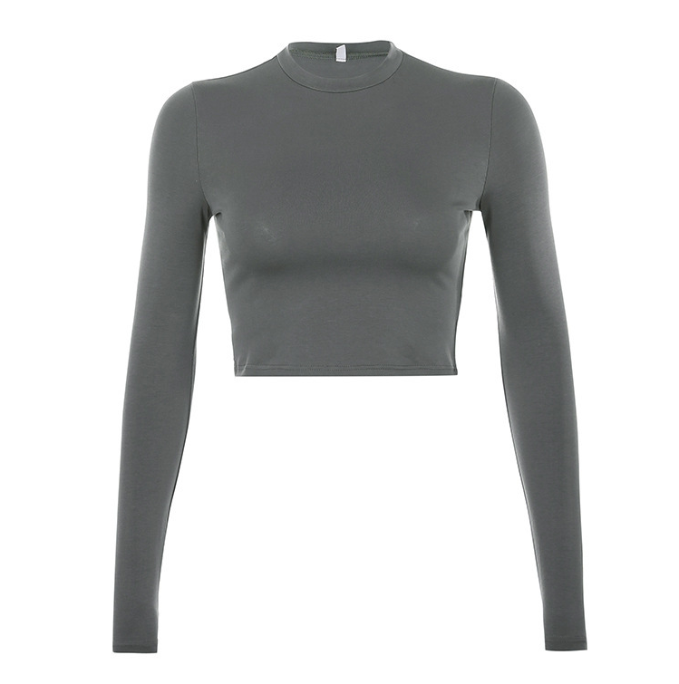 Indigo Long Sleeved Crop Top