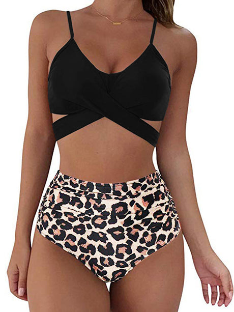 Solid Print Push-Up Swimwear Bikini