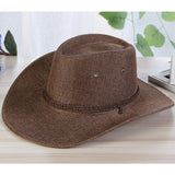 Solid Linen Sunscreen Cowboy Hat