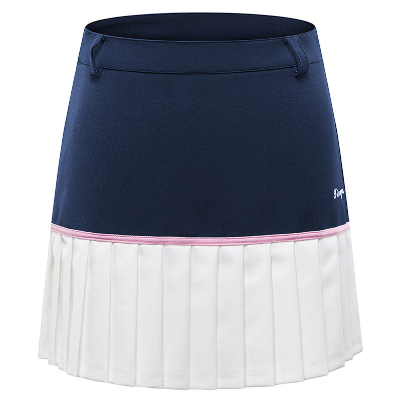 Pleated Navy Skirt