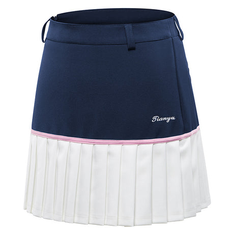 Pleated Navy Skirt