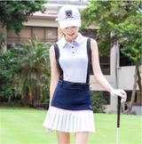 Pleated Navy Skirt