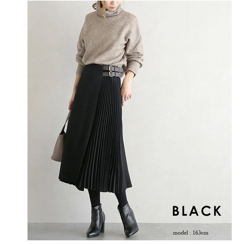 Elegant Pleated Maxi Skirt