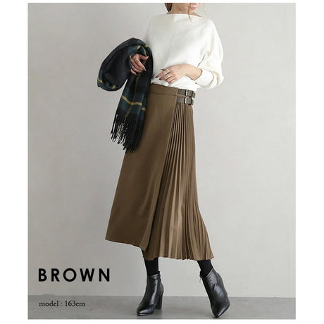 Elegant Pleated Maxi Skirt