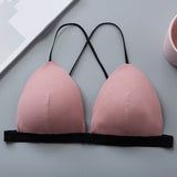 Thread Wrap Front Buckle Sling Triangle Cup Bra