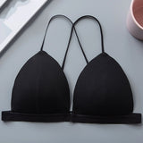 Thread Wrap Front Buckle Sling Triangle Cup Bra