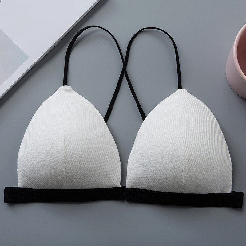 Thread Wrap Front Buckle Sling Triangle Cup Bra