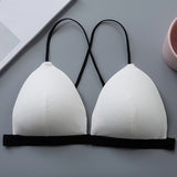 Thread Wrap Front Buckle Sling Triangle Cup Bra