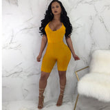 Sophia V-neck Stretch Jumpsuit Romper