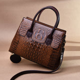 Retro Crocodile Pattern Tote Handbag