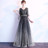 Starry Night Sky Evening Dress