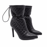 Lace-Up Seduction Stiletto Short Boots