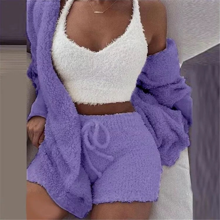 Fuzzy Snuggle Pajama Set - Pink