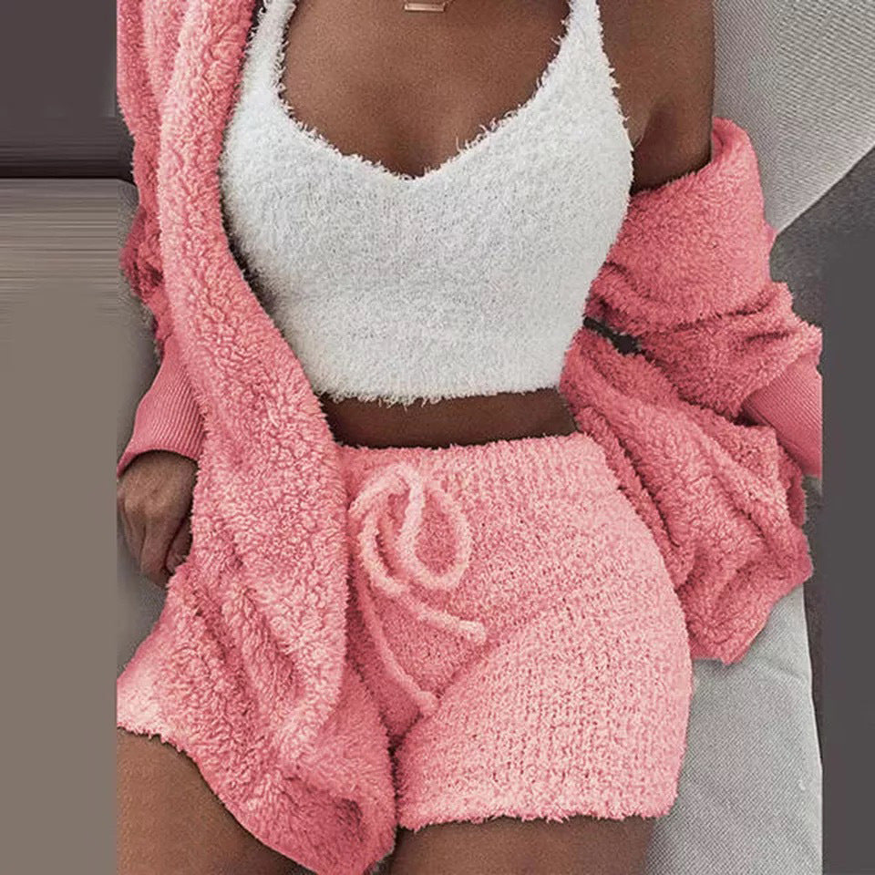 Fuzzy Snuggle Pajama Set - Pink