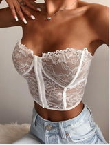 Natalia Floral Lace Corset Top