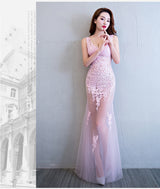 Whimsical Lace Mermaid Evening Dress