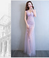 Whimsical Lace Mermaid Evening Dress