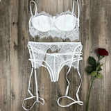 Sensual Three-Piece Lingerie Garter Set