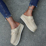 Fluffy Linen Comfort Shoes