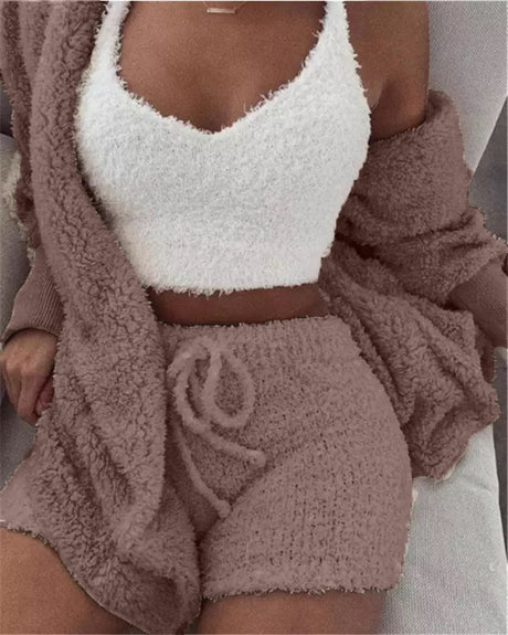 Fuzzy Snuggle Pajama Set - Pink