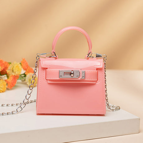 Square Lock Messenger Jelly Bag