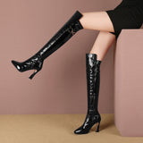 Sultry Chic Knee-High Platform Boots