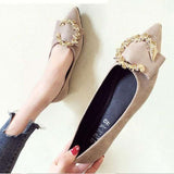 Ella Suede Gold Design Flats