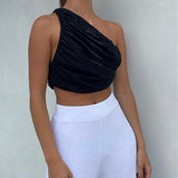 Eliza Pleated Crop Top