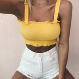 Sweet Bow Tie Strap Crop Top