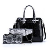 Geometric Stitched Ladies Handbag Set