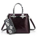 Geometric Stitched Ladies Handbag Set